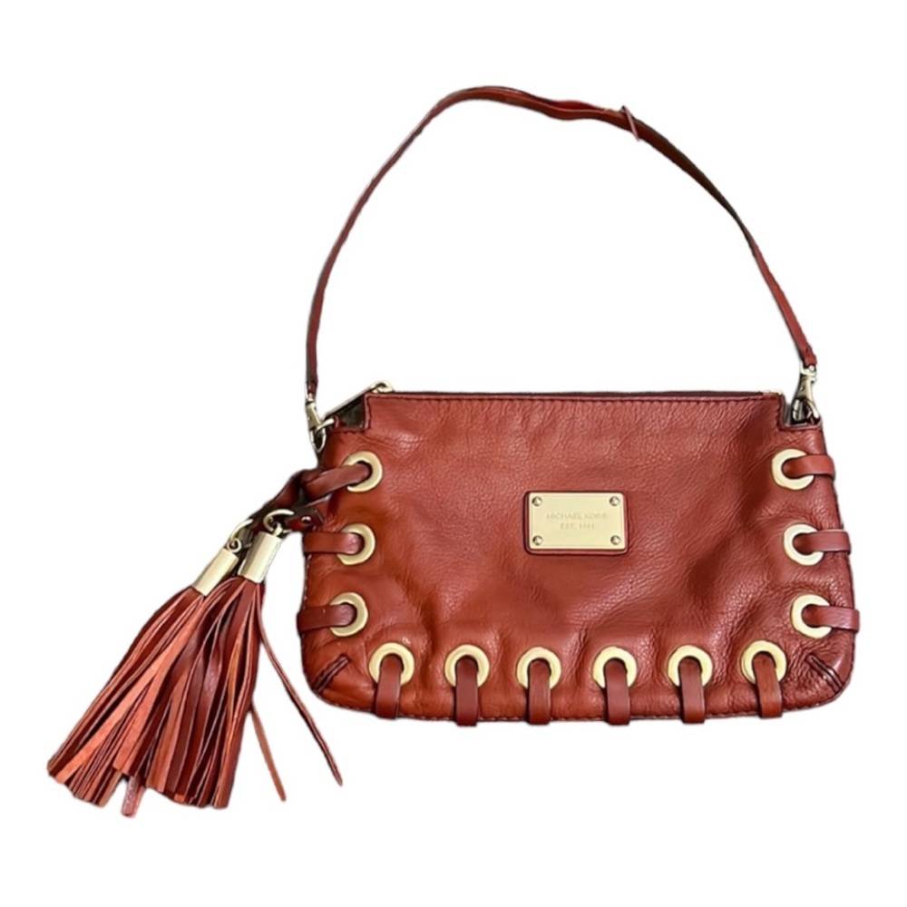 Michael Kors Astor Grommet Tassel Clutch Convertible Shoulder Bag